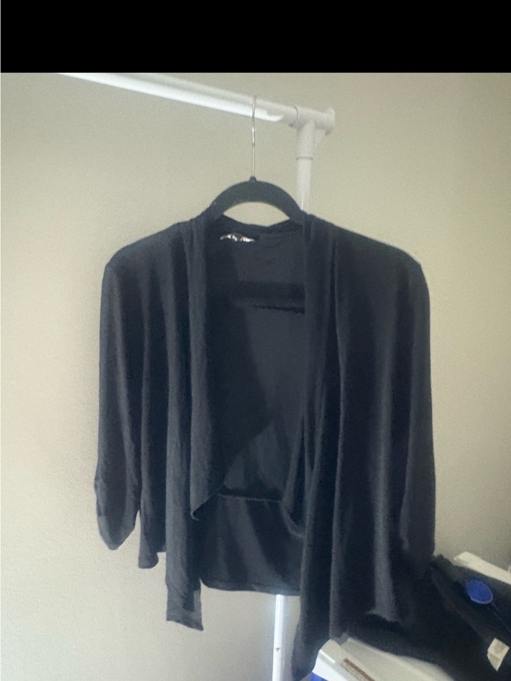 Michaels Black Open-Front Draped Cardigan